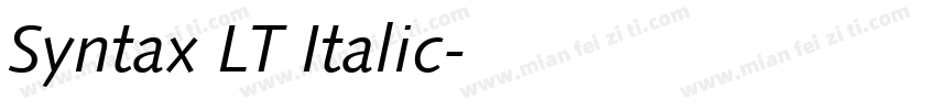 Syntax LT Italic字体转换